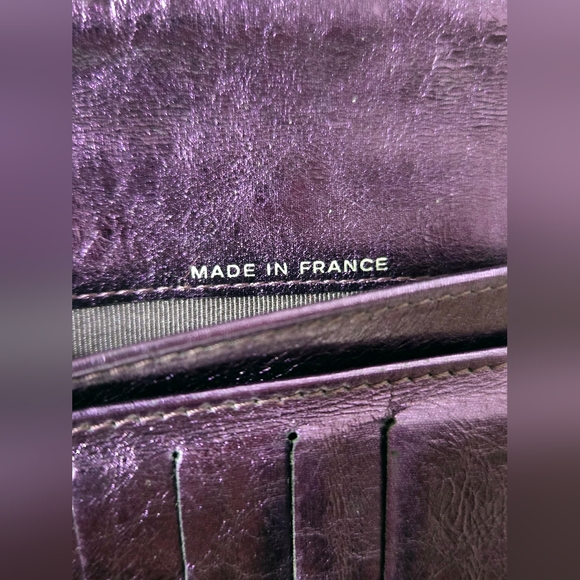Chanel 2.55 Matelasse Lambskin Wallet In Metallic Purple - Picture 7 of 17